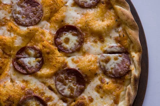 pepperoni pizza with mozzarella cheese